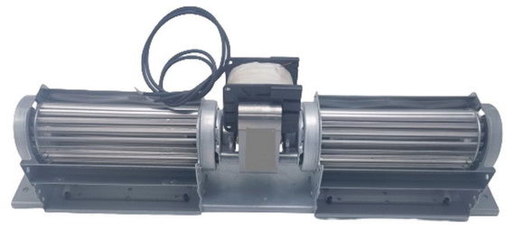 Wentylator z dmuchawą krzyżową o mocy 58 W. Podwójna dmuchawa klatkowa z wirnikiem o średnicy 45 mm